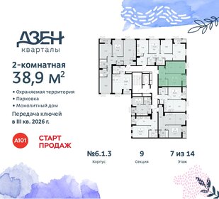 Квартира 38,9 м², 2-комнатная - изображение 2