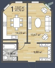 48,8 м², 1-комнатная квартира 4 800 000 ₽ - изображение 107