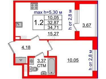 32,9 м², 1-комнатная квартира 7 501 000 ₽ - изображение 34