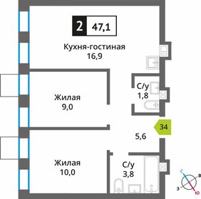 106,4 м², 4-комнатные апартаменты 49 804 620 ₽ - изображение 72