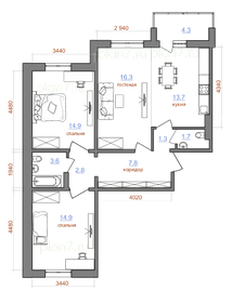 36,4 м², 1-комнатная квартира 4 054 960 ₽ - изображение 4