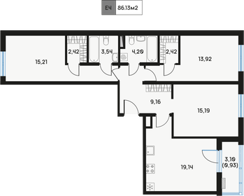 109,7 м², 4-комнатная квартира 41 386 452 ₽ - изображение 7