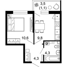 30 м², 1-комнатная квартира 12 800 000 ₽ - изображение 63