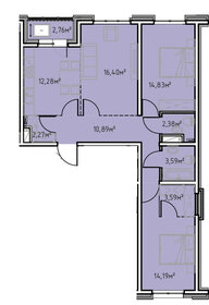 Квартира 83,2 м², 3-комнатная - изображение 1