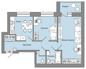 Квартира 70 м², 3-комнатная - изображение 1