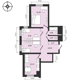 Квартира 65,8 м², 4-комнатная - изображение 1