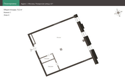 69,7 м², 1-комнатные апартаменты 67 715 000 ₽ - изображение 69