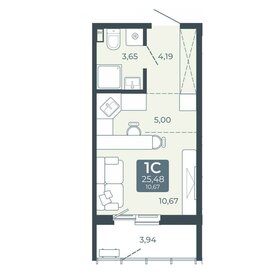 Квартира 25,5 м², студия - изображение 1