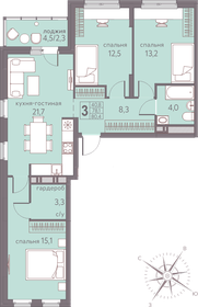 Квартира 80,4 м², 3-комнатная - изображение 1