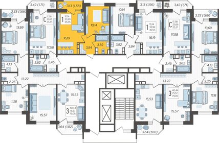 35,6 м², 1-комнатная квартира 5 780 430 ₽ - изображение 37