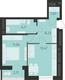 Квартира 41,8 м², 1-комнатная - изображение 1