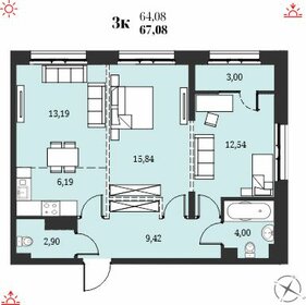 73,2 м², 3-комнатная квартира 12 900 000 ₽ - изображение 54