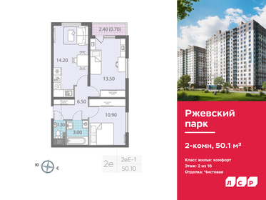 50 м², 2-комнатная квартира 7 640 000 ₽ - изображение 24