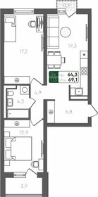 75,7 м², 2-комнатная квартира 7 710 000 ₽ - изображение 9