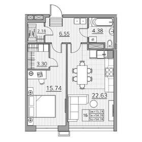 46 м², 1-комнатная квартира 9 150 000 ₽ - изображение 64