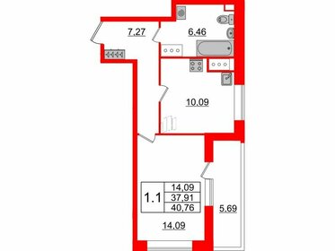 37,9 м², 1-комнатная квартира 9 382 725 ₽ - изображение 1