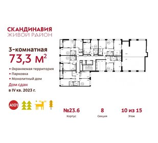 79 м², 3-комнатная квартира 22 000 000 ₽ - изображение 129