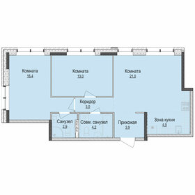 62,7 м², 3-комнатная квартира 3 850 000 ₽ - изображение 77