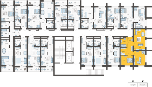 73 м², 3-комнатная квартира 15 500 000 ₽ - изображение 79