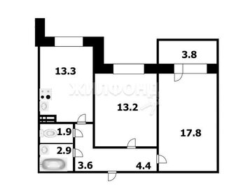 Квартира 60,9 м², 2-комнатная - изображение 1