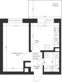 40,6 м², 1-комнатная квартира 6 734 620 ₽ - изображение 68