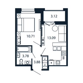 Квартира 33 м², 1-комнатная - изображение 1