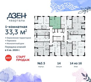 33,2 м², 1-комнатная квартира 12 946 753 ₽ - изображение 45