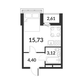 26,6 м², апартаменты-студия 5 958 400 ₽ - изображение 1