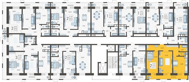 66,7 м², 2-комнатная квартира 11 992 660 ₽ - изображение 37