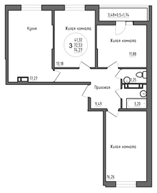 74,3 м², 3-комнатная квартира 8 429 645 ₽ - изображение 32