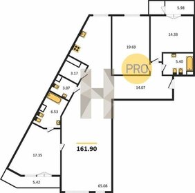 Квартира 161,9 м², 3-комнатная - изображение 1