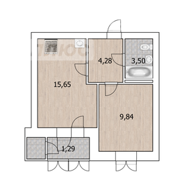 Квартира 33,1 м², 1-комнатная - изображение 1