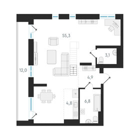 98,2 м², 2-комнатная квартира 12 900 000 ₽ - изображение 52