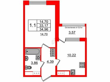 33,1 м², 1-комнатная квартира 11 100 000 ₽ - изображение 6
