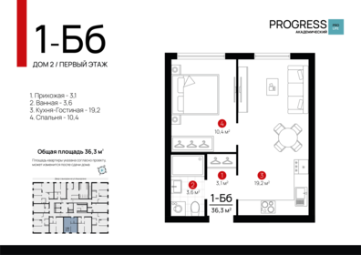 33,4 м², 1-комнатная квартира 5 909 000 ₽ - изображение 42