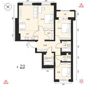 Квартира 83,3 м², 4-комнатная - изображение 1