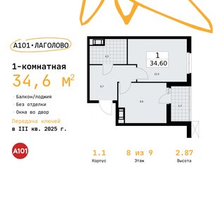 33,3 м², 1-комнатная квартира 3 950 000 ₽ - изображение 79