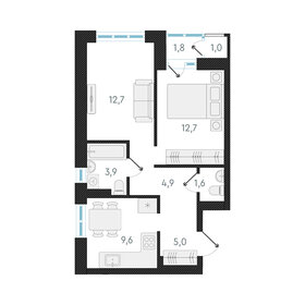 Квартира 50,4 м², 2-комнатная - изображение 1