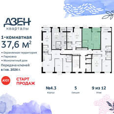 Квартира 37,6 м², 1-комнатная - изображение 4