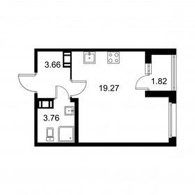 27 м², квартира-студия 4 477 020 ₽ - изображение 50