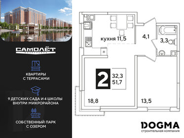 51,7 м², 2-комнатная квартира 6 478 010 ₽ - изображение 11