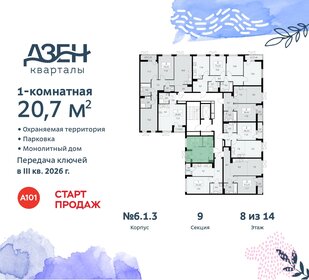 20,7 м², квартира-студия 8 403 130 ₽ - изображение 7