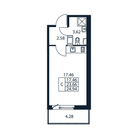 25,2 м², квартира-студия 4 220 888 ₽ - изображение 103