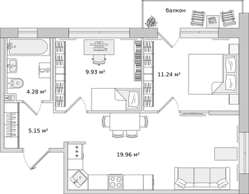57,7 м², 2-комнатная квартира 8 027 162 ₽ - изображение 28