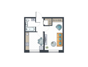 Квартира 34,1 м², 1-комнатная - изображение 2