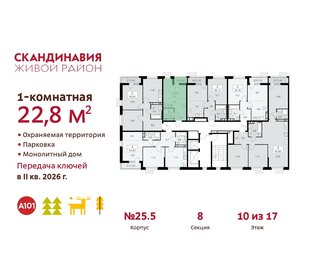 22,5 м², квартира-студия 8 248 603 ₽ - изображение 21