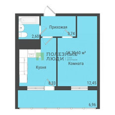 Квартира 30,6 м², 1-комнатная - изображение 1