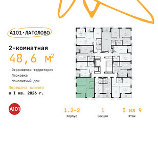 48,6 м², 2-комнатная квартира 6 705 061 ₽ - изображение 9