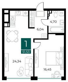 50 м², 1-комнатная квартира 12 500 000 ₽ - изображение 120
