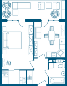 58,8 м², 1-комнатные апартаменты 21 394 340 ₽ - изображение 42